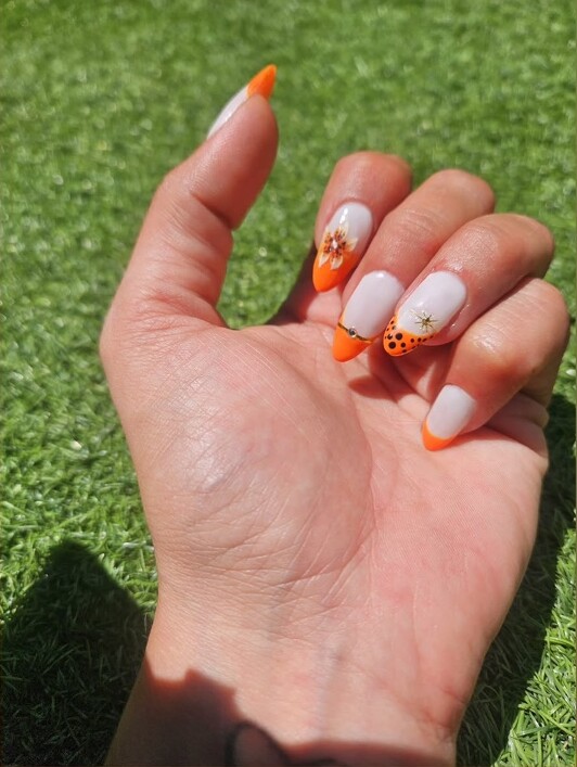 Inspiration Spritz — réalisation ongles par Le Pouvoir De Soi